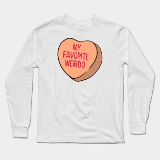 Funny Candy Heart Weirdo Long Sleeve T-Shirt